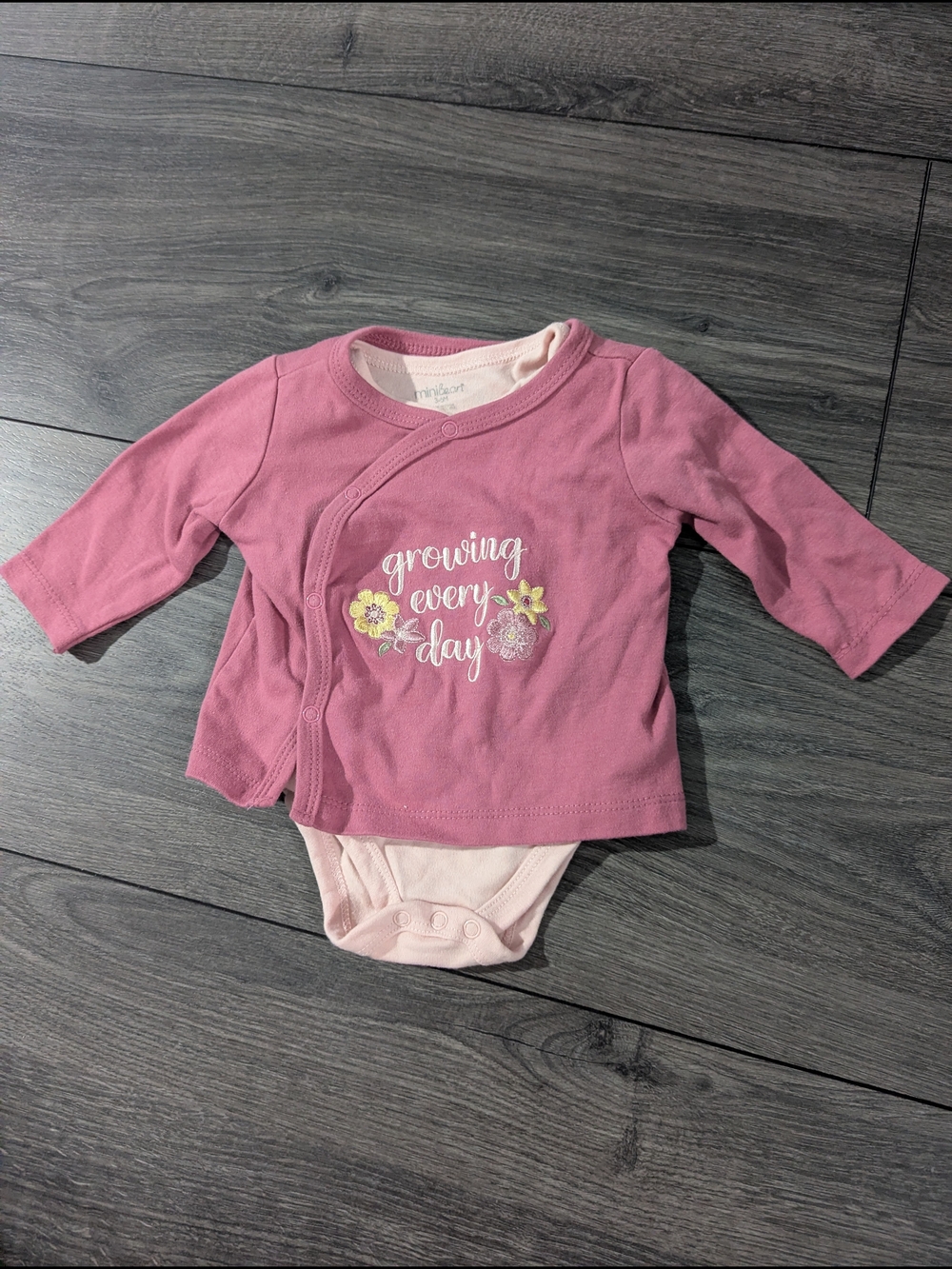 Pink Floral Baby Two-Piece Bodysuit Jacket Combo